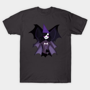 Halloween Bat Witch Purple T-Shirt